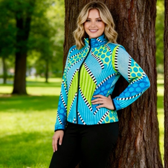 Carrie Allen Jackets & Blazers - Carrie Allen Abstract Jacket Size XL